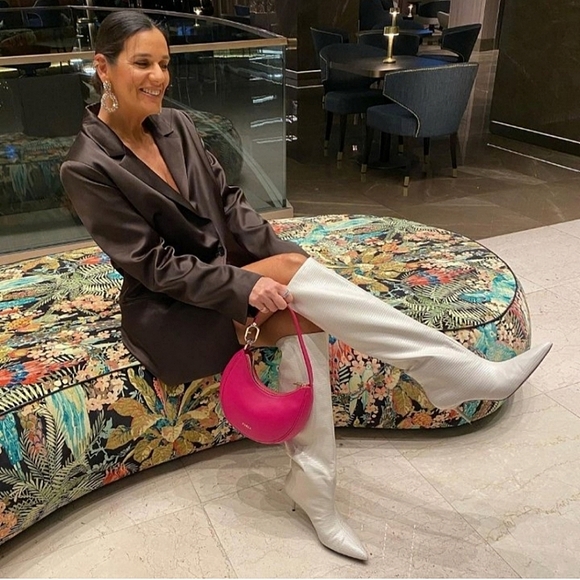 Zara * satin effect straight oversized flowy blazer brown - Picture 6 of 17